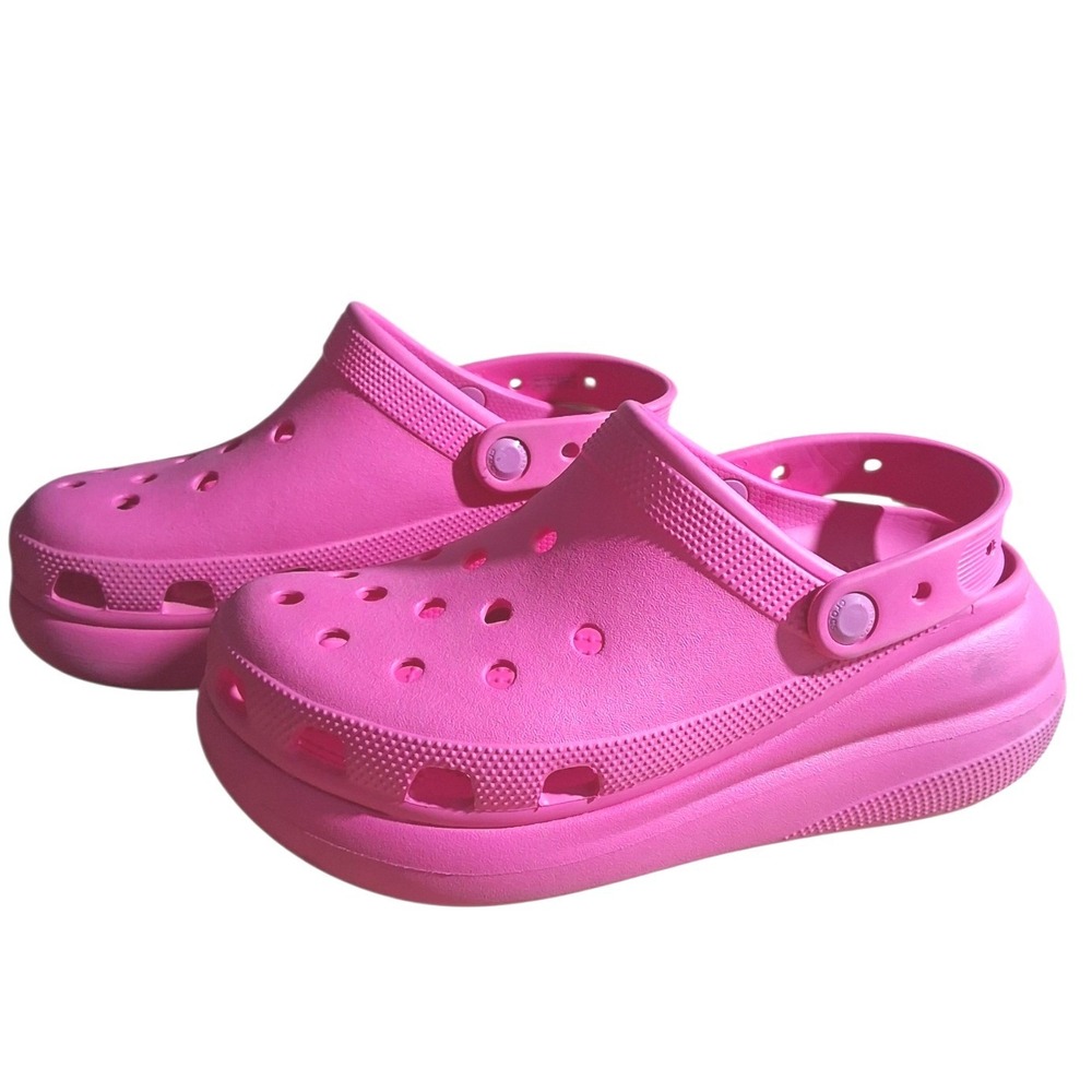 Crocs Chunky Classic Crush Womens Size 9 Pink Beachy Summer Resort Platform Clog